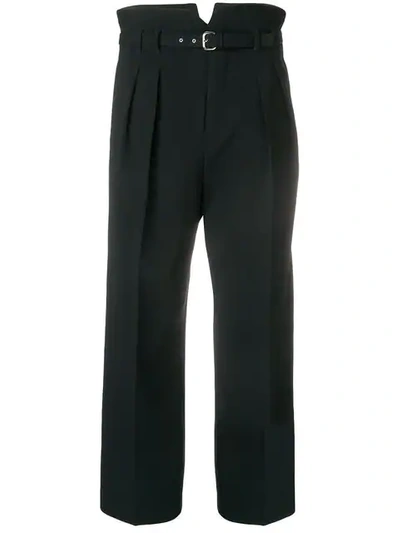 Red Valentino High Waisted Cropped Trousers - 黑色 In Black