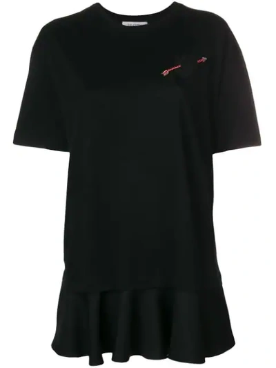 Valentino Embellished Heart T In Black