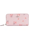 COACH floral zipped wallet