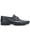 VERSACE GRECCA EMBOSSED LOAFERS