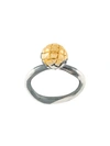 BOTTEGA VENETA INTRECCIATO WEAVE ENGRAVED RING