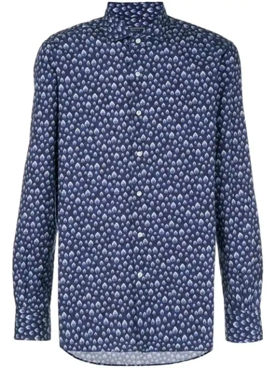 Orian All-over Patterned Shirt In Blue