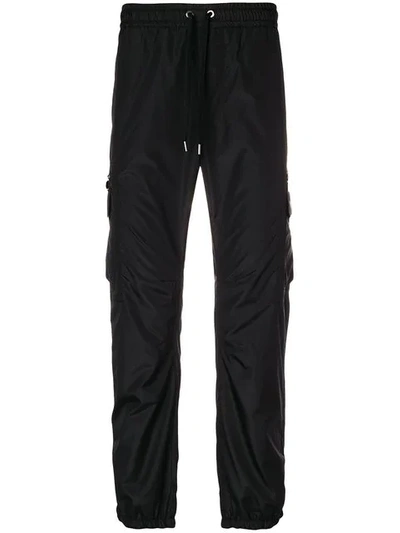 Versace Drawstring Waist Track Trousers In Black