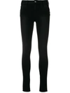 Liu •jo Lace-embroidered Stone Detail Jeans In Black