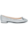 PRADA PRADA QUILTED BALLERINA SHOES - METALLIC