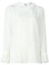 FENDI FENDI 荷叶领罩衫 - 白色