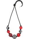 MARC JACOBS STRIPED ROPE BEAD NECKLACE