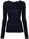 VINCE VINCE CLASSIC LONG-SLEEVE SWEATER - BLUE