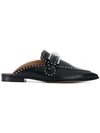 Givenchy Studded Elegant Leather Loafer In Black