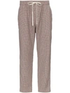 Gucci Men's Check Wool-mohair Drawstring Trousers In Multicolour