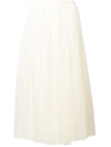 RED VALENTINO RED VALENTINO TULLE LAYER A-LINE SKIRT - WHITE