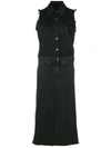 MM6 MAISON MARGIELA MM6 MAISON MARGIELA PANELLED DENIM DRESS - BLACK