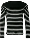 SAINT LAURENT STRIPED FITTED SWEATER