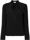 RED VALENTINO RED VALENTINO PUSSY BOW BLOUSE - BLACK