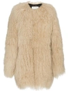 SAINT LAURENT Mongolian小羊毛超大款大衣