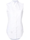 THOM BROWNE SLEEVELESS BUTTON-DOWN SHIRT