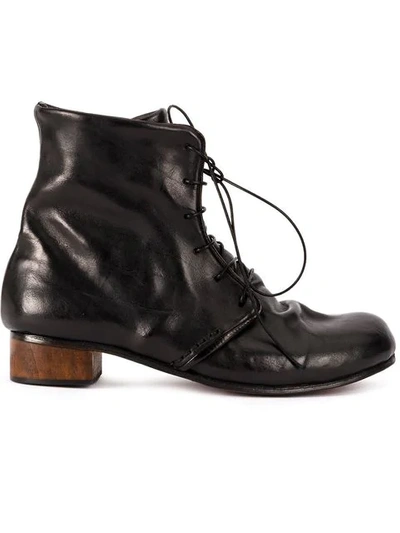 Munoz Vrandecic Laced Ankle Boots In Black