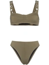 ACK ACK MILITARY GREEN ANA DUE HIGH-LEG BIKINI