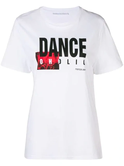 Neil Barrett Dance Oholic Printed T-shirt In White