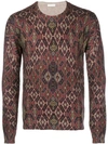 ETRO ETRO PATTERNED KNIT SWEATER - RED