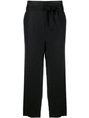 REALITY STUDIO BELTED WAIST CROPPED TROUSERS