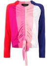 PAPER LONDON PAPER LONDON RAFT RAINBOW STRIPE SWEATER - PINK