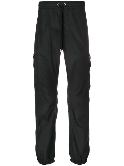 Versace Drawstring Waist Track Trousers In Black