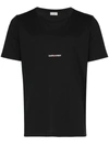 Saint Laurent Logo Print T-shirt In Black