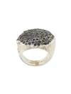 ROSA MARIA PAVE DIAMOND AND SAPPHIRE RING