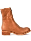 Guidi Front Zipped Boots In Yellow