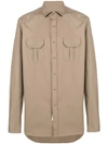 BAGUTTA BAGUTTA BOXY CHEST POCKET SHIRT - NEUTRALS