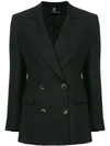 JULIA DAVIDIAN JULIA DAVIDIAN FITTED DOUBLE BREASTED BLAZER - BLACK