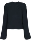 ROSETTA GETTY CROPPED BACK PULLOVER