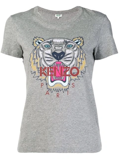 Kenzo Tiger全棉t恤 In Grey