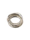Werkstatt:münchen Werkstatt Munchen Wound Ring Hammered M1723 In Silver
