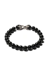 David Yurman Men's Spiritual Bead Black Onyx & Sterling Silver Bracelet In Ssbbo