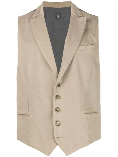 Eleventy Buttoned Waistcoat In Neutrals