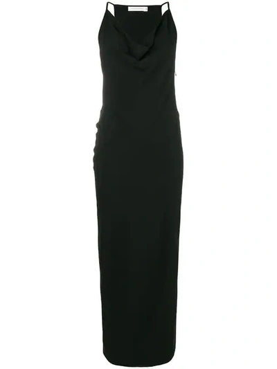 Victoria Beckham Cowl Neck Long Dress - 黑色 In Black