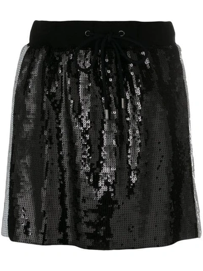 Alberta Ferretti Side Stripe Sequin Mini Skirt - 黑色 In Black