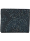 Etro Paisley Card Holder In Blue