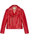 GUCCI QUILTED LEATHER BIKER JACKET