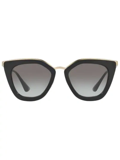 Prada Cat Eye Frame Sunglasses In Black
