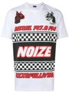 DIESEL DIESEL NOIZE PRINT T-SHIRT - WHITE