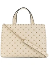 VALENTINO GARAVANI VALENTINO VALENTINO GARAVANI QUILTED ROCKSTUD TOTE - NEUTRALS