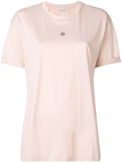 Stella Mccartney 星星印花全棉t恤 In Pale Pink