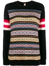 N°21 Nº21 COLOUR-BLOCK EMBROIDERED SWEATER - BLACK