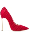 CASADEI CASADEI CLASSIC PLEATED PUMPS - RED