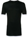 Neil Barrett Contrast Detail T-shirt In Black