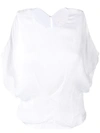 GENNY GENNY CUT-OUT DETAIL BLOUSE - WHITE