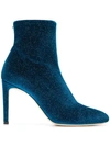 GIUSEPPE ZANOTTI VELVET ANKLE BOOTS